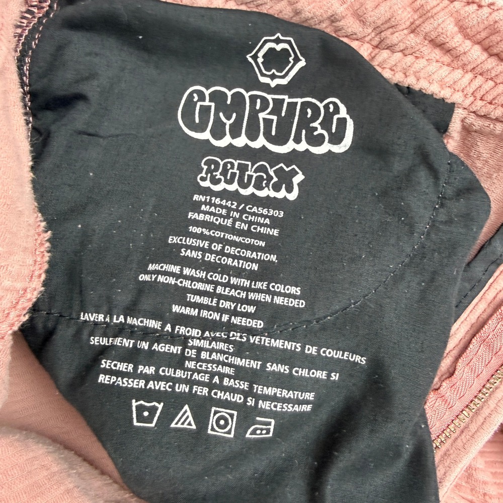 Empyre Corduroy Relaxed Skate Pants Men 34 (Fit 37x28) Dusty Pink Baggy Y2K - Picture 4 of 13